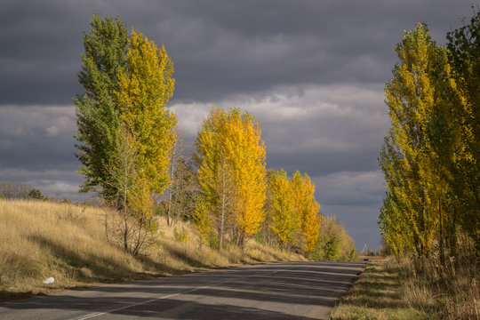 Autumn Ukrainian road