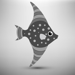 Exotic fish icon. Vector isolated.