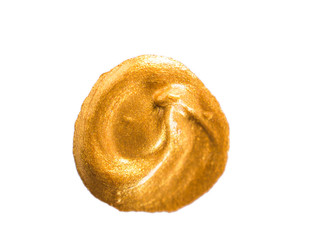 Gold paint brush stroke
