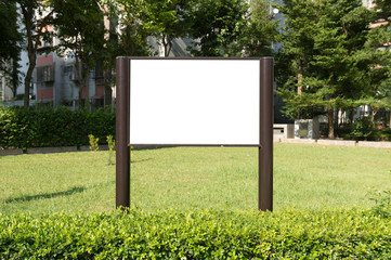 Street, Banner - Sign, Lighting Equipment, Billboard, Advertisement,Large blank billboard on a street wall,  banners with room to add your own text