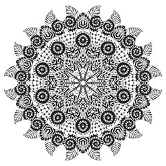 Ethnic round ornament. Hand drawn mandala