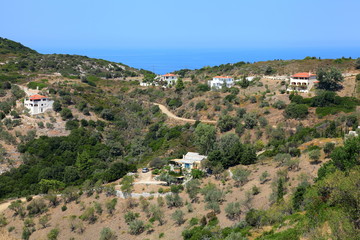 Fototapeta na wymiar Houses near the Aegean,Greece