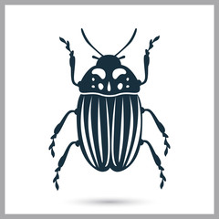 Colorado beetle icon. Simple design for web and mobile