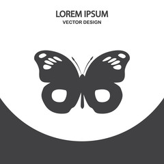 Butterfly icon. Simple design for web and mobile