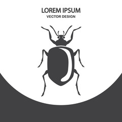 Beetle icon. Simple design for web and mobile