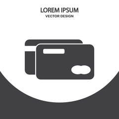 Obraz premium Gold credit card icon. Simple design for web and mobile