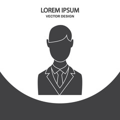 Businessman icon. Simple design for web and mobile