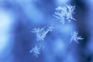 Ice on glass