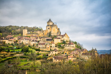 romantic village at perigord, france