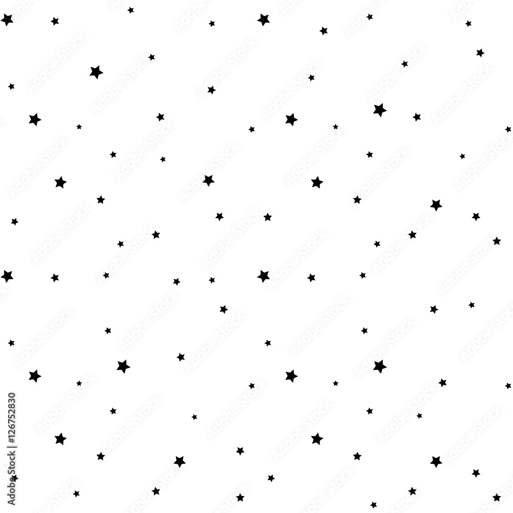 Canvas Prints star seamless pattern. black and white retro background. chaotic elements. abstract geometric shape 