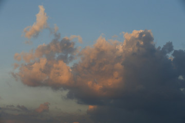 clouds shape over a sky