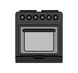 Stove machine icon. House appliances supplies and electronic theme. Isolated design. Vector illustration