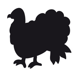 A silhouette of a Turkey.