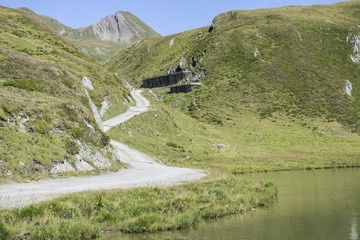 Passo di Gola, confine Italia Austria, valle Aurina, Alto adige, Sud Tirolo
