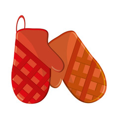 Gloves icon. Kitchen supply domestic and household theme. Isolated design. Vector illustration
