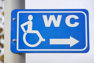 Signboard For Disabled Toilet 