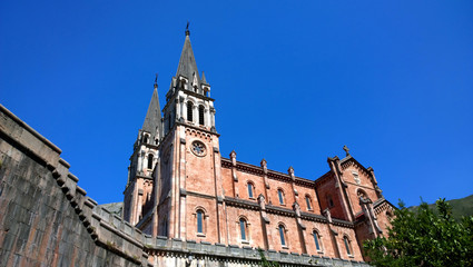 Fototapeta na wymiar View of the Basilica in Covadonga, Asturias - Spain