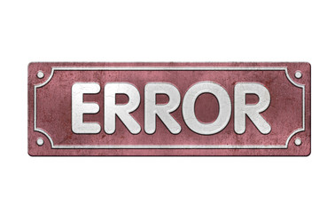  ERROR Emaille - Vintage S