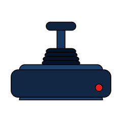 Videogame joystick icon. Game play leisure gaming and controller theme. Isolated design. Vector illustration