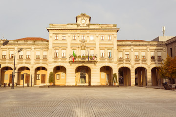 Fototapeta na wymiar City hall in San Dona di Piave near Venice in Italy