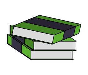 Books icon. Education literature read and library theme. Isolated design. Vector illustration