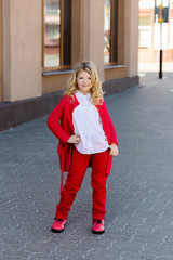 beautiful girl in red looking at you