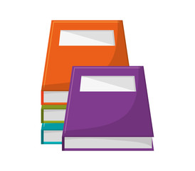 Books icon. Education literature read and library theme. Isolated design. Vector illustration