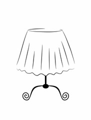 sketch of an antique coffee table