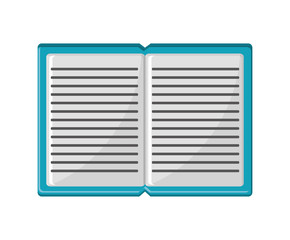Open book icon. Education literature read and library theme. Isolated design. Vector illustration