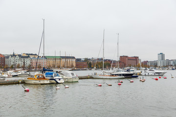 Fototapeta na wymiar Helsinki city view in autumn