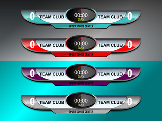 scoreboard template for football and soccer, vector illustration