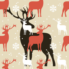 Seamless Christmas pattern. Vector