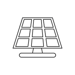 eco solar panel icon. Ecology renewable conservation and saving theme. Isolated design. Vector illustration