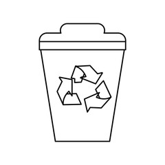 eco trash icon. Ecology renewable conservation and saving theme. Isolated design. Vector illustration