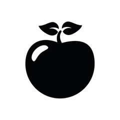 Apple fruit icon. Healthy organic and fresh food theme. Isolated design. Vector illustration