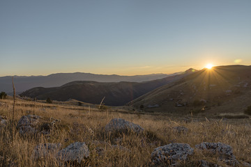 Tramonto in montagna
