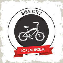 Bike city inside seal stamp icon. Bicycle cycle healthy lifestyle and sport theme. Grunge design. Vector illlustration