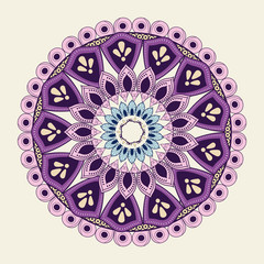Mandale icon. Bohemic ornament indian and decoration theme. Colorful design. Vector illustraton