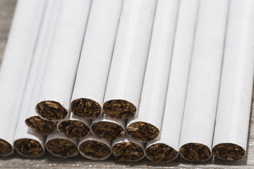 close up of cigarettes