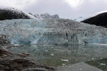 Pia glacier on the archipelago of Tierra del Fuego.