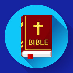 Obraz premium bible icon with long shadow