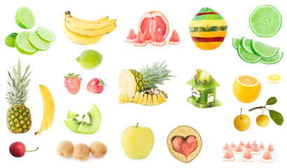high resolution photo of fresh fruit set