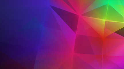 Neon material flat colorful design, lines, triangles modern background