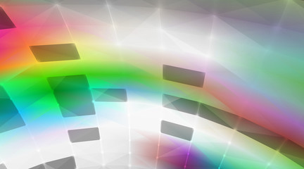 Fototapeta premium Neon material flat colorful design, lines, triangles modern background