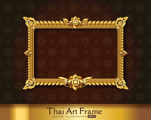 Thai art pattern vector set,frame