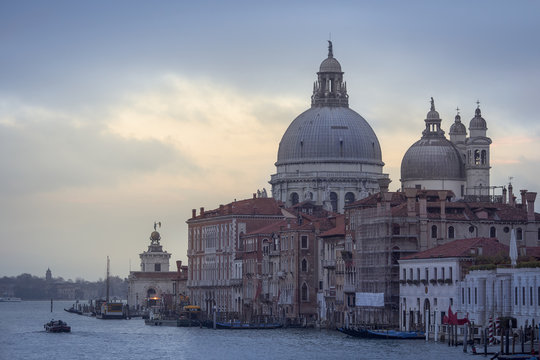 Sunrise at the Basilica Santa Maria della Salute, Venice, Italy