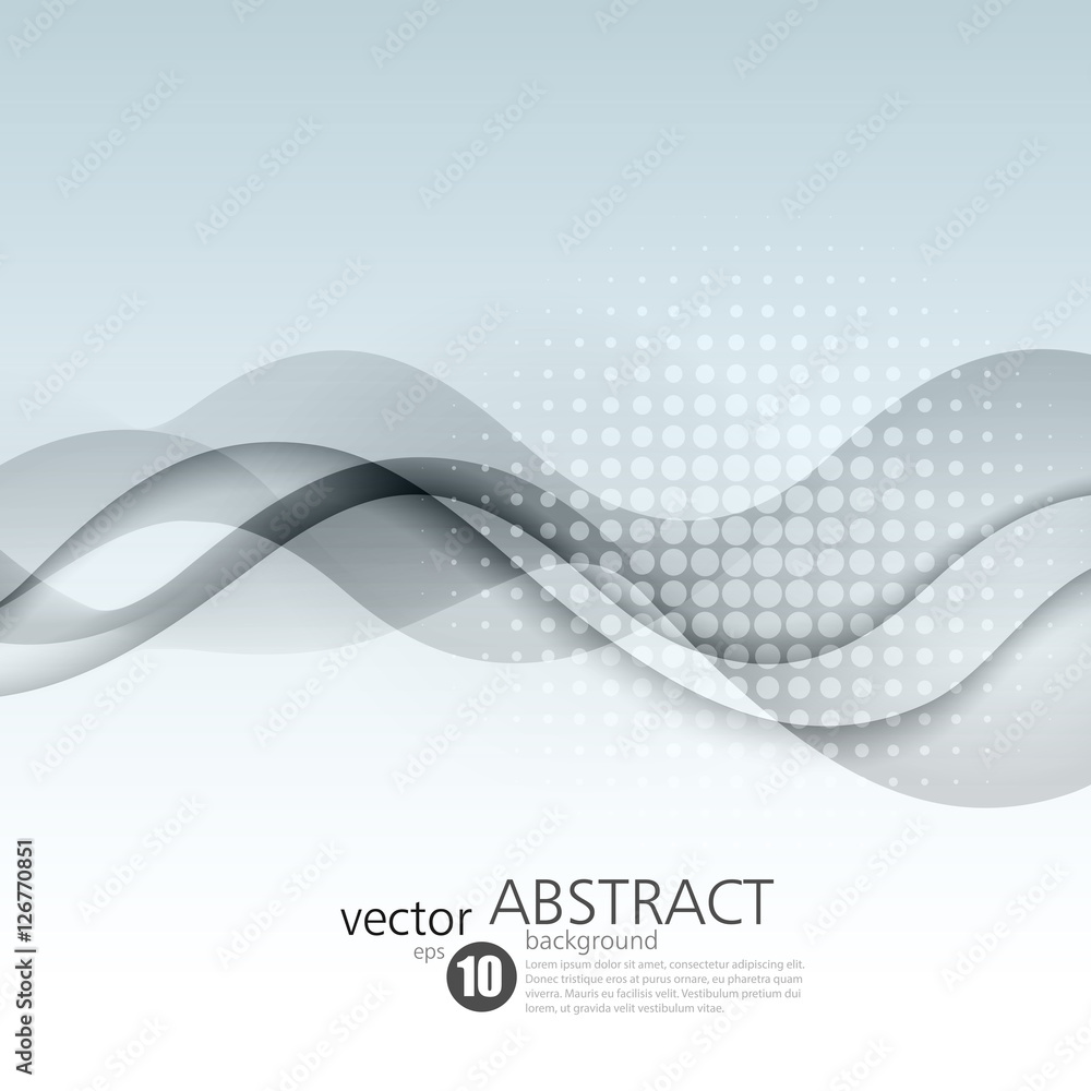 Poster abstract vector background, futuristic wavy