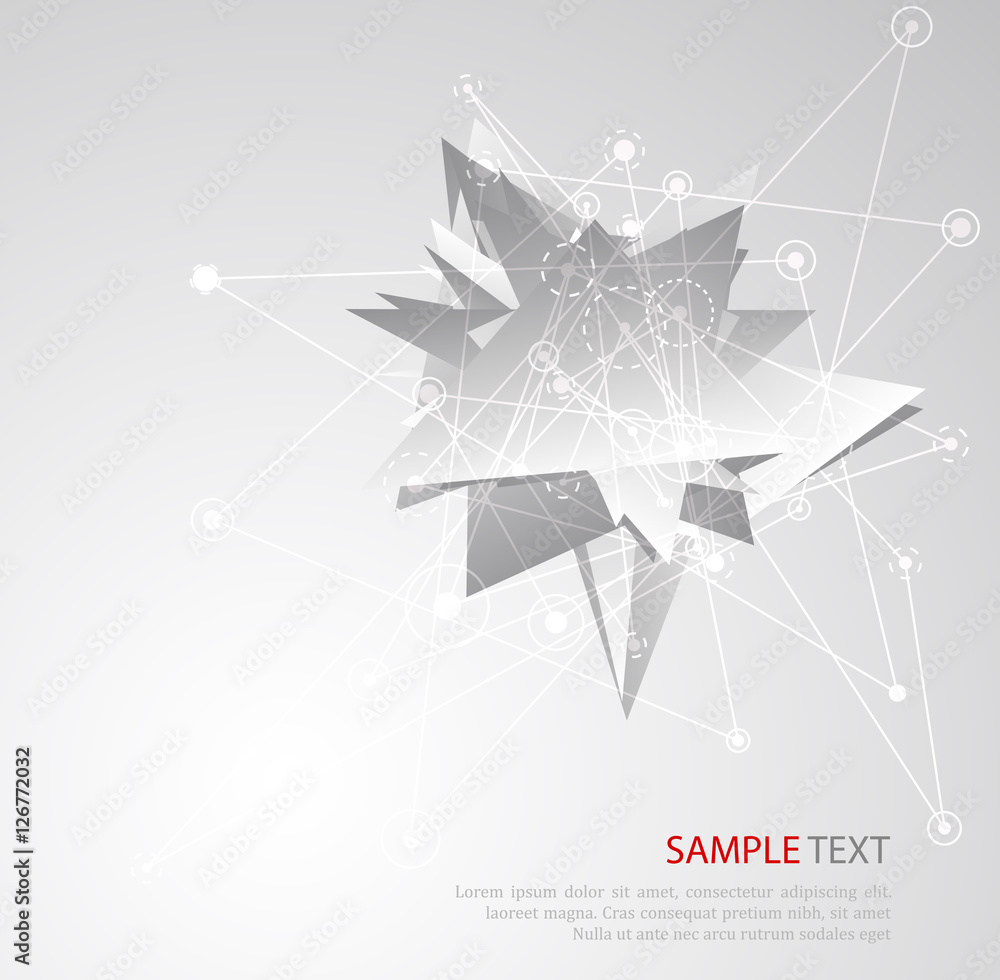 Poster Vector geometric background with triangles