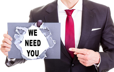 We need you