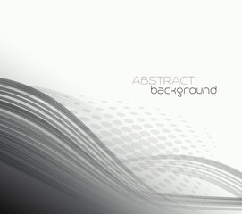 Abstract template background with curved wave. 